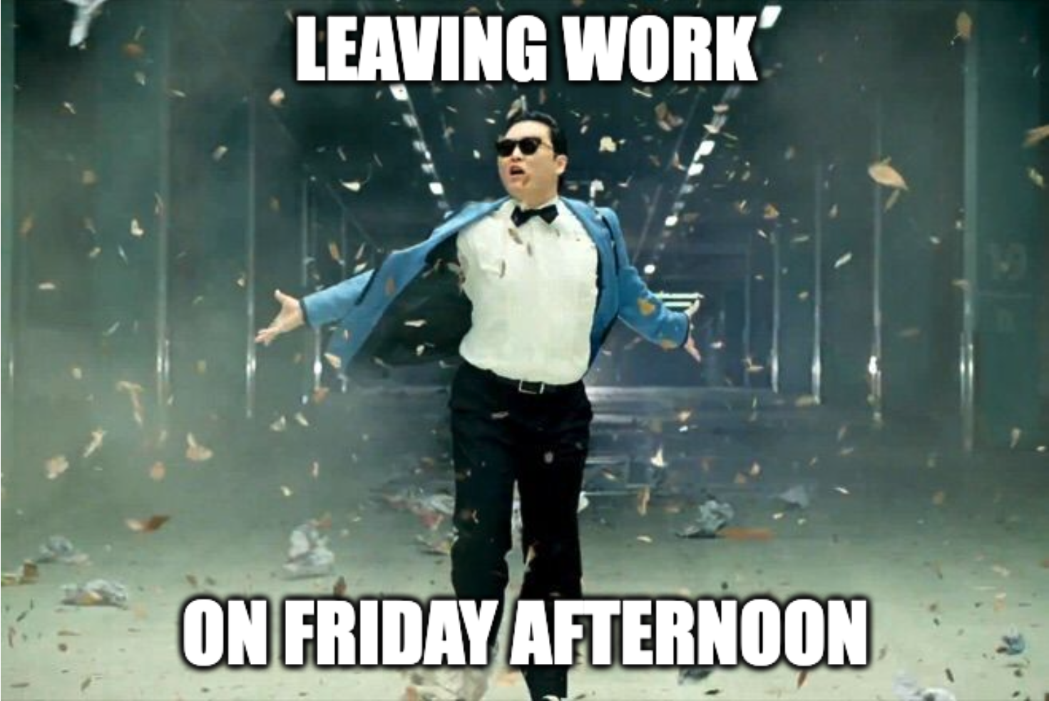 Gangnam Style of going home on Friday
