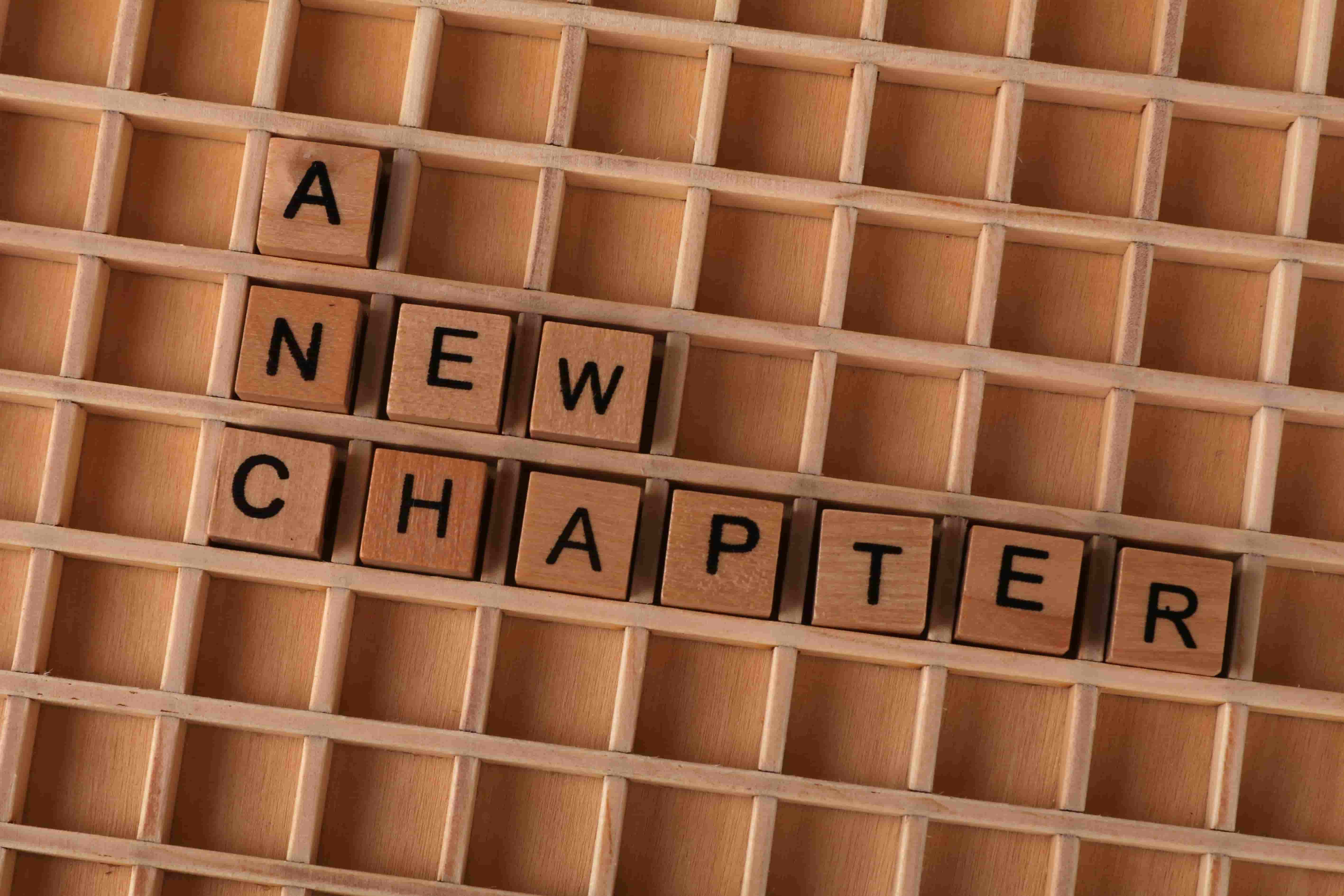 A new chapter in life graphic.