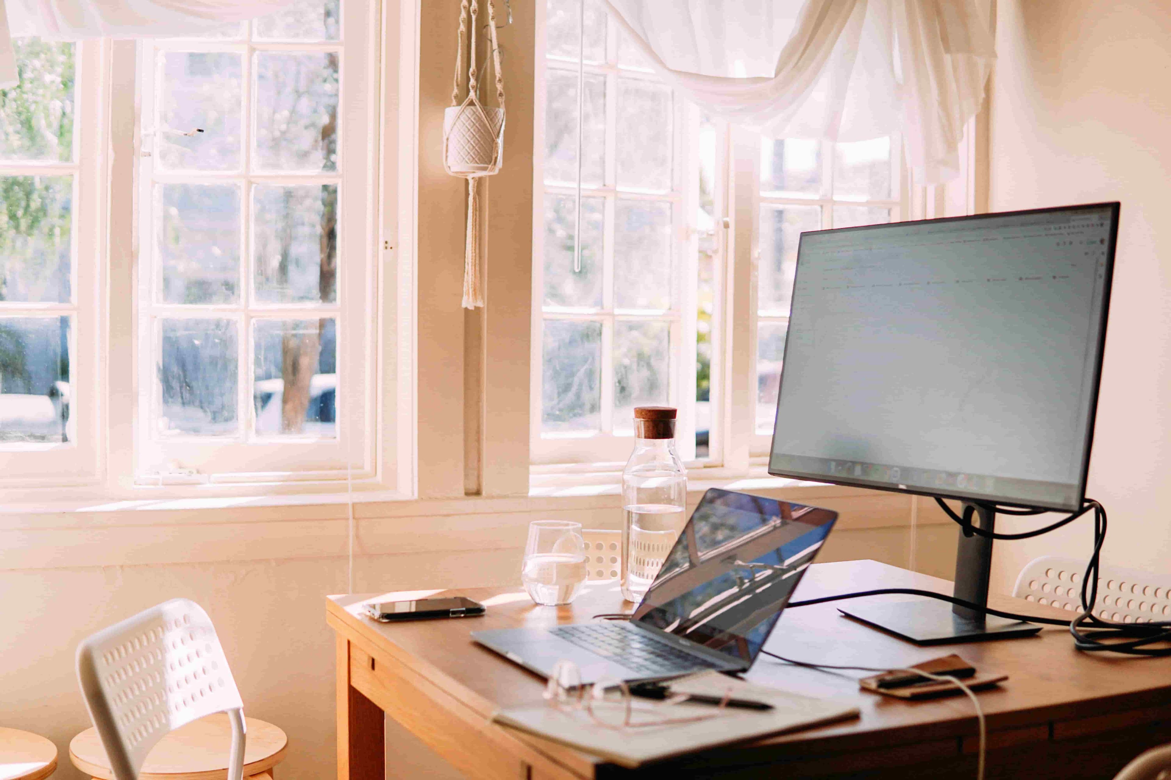 A cozy home office setup