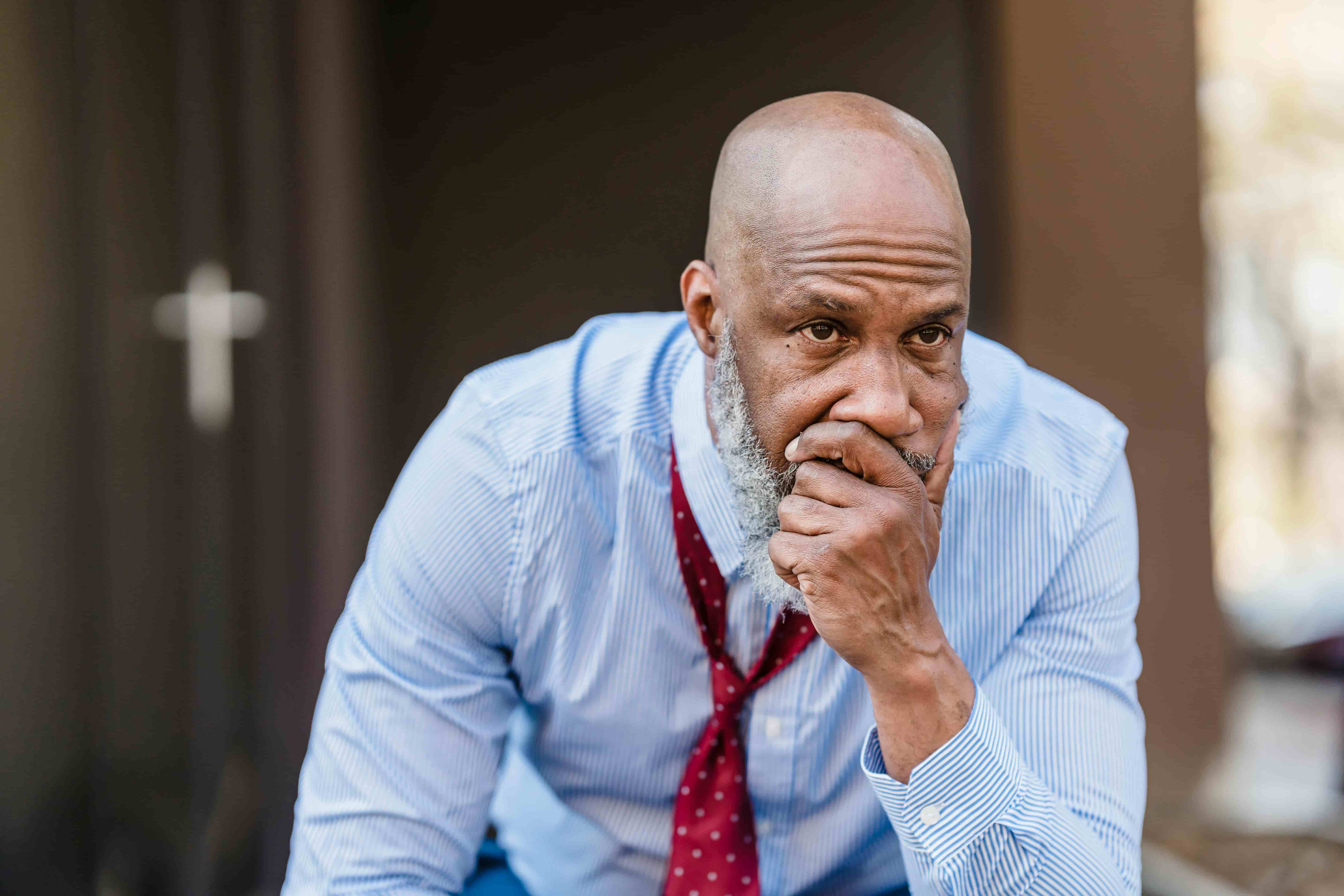 Man being worried